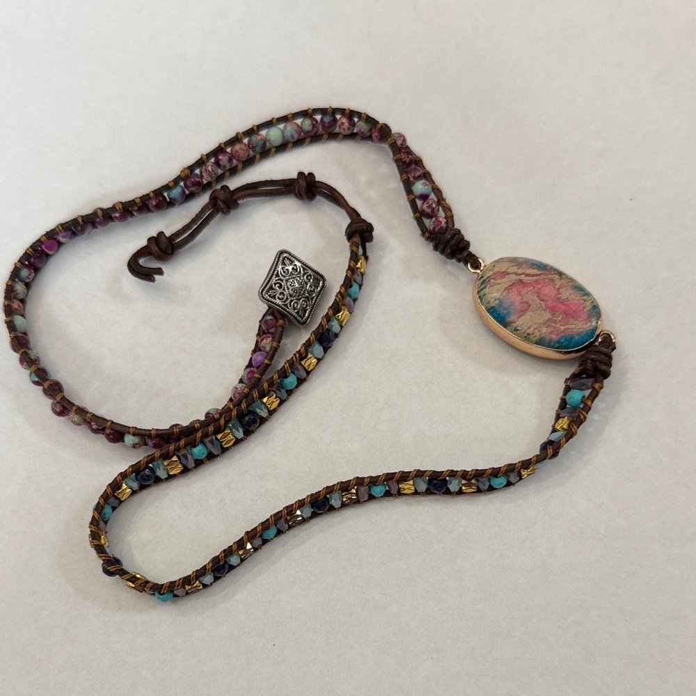 Multicolor Stone wrap bracelet